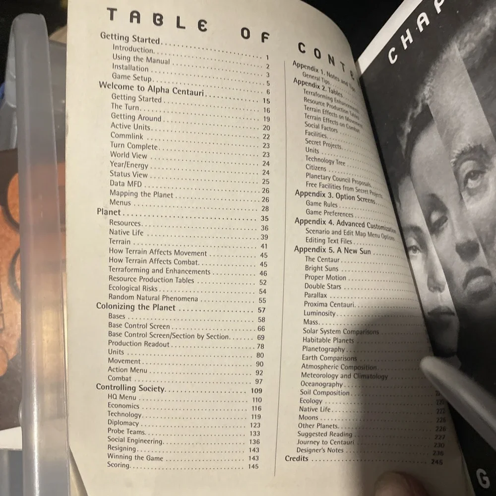 Sid Meier's ALPHA CENTAURI 1999 Manual (No disc, no‎ install guide)